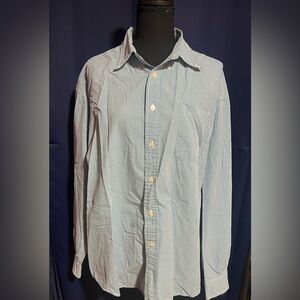 GAP Men's Blue Checkered Button Down Shirt
